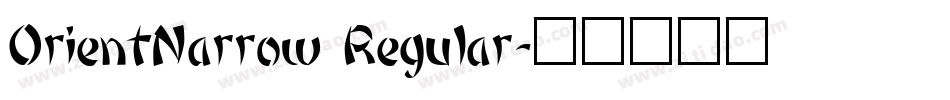 OrientNarrow Regular字体转换